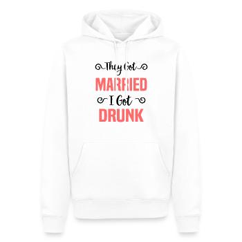 JGA Mariage Mariage Jungesellenabschied Party - Sweat à capuche Premium bio Homme - blanc - Devant - Nico (187cm)