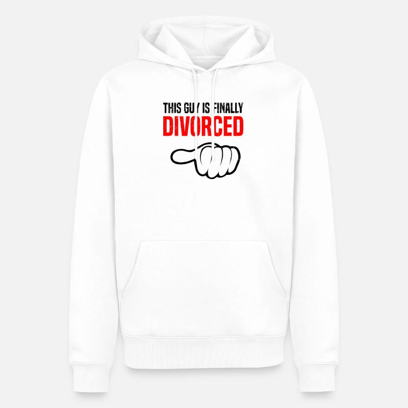 Scheidung Trennung Ehe Ex Scheidungsparty - Männer Premium Bio Hoodie - Weiß