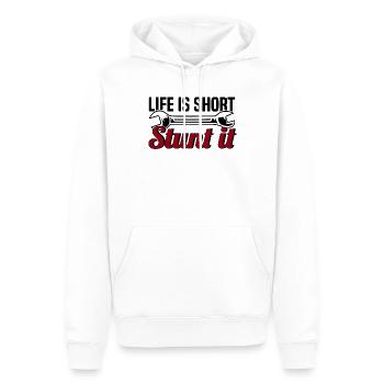 Muscel Car V8 Turbocompresseur Tuning Voiture de course - Sweat à capuche Premium bio Homme - blanc - Devant - Nico (187cm)