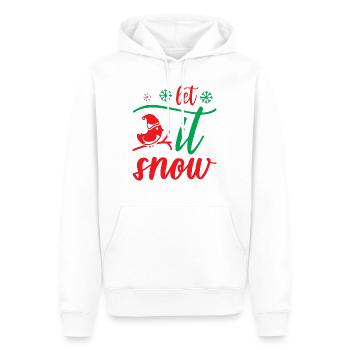Let it snow - Weihnachtshumor - Männer Premium Bio Hoodie - Weiß - Vorne - Nico (187cm)
