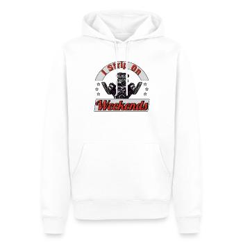 Muscel Car V8 Turbocompresseur Tuning Voiture de course - Sweat à capuche Premium bio Homme - blanc - Devant - Nico (187cm)