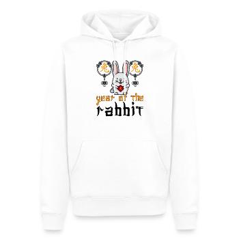 Chinesisches Hase Schriftzeichen Neujahr - Männer Premium Bio Hoodie - Weiß - Vorne - Nico (187cm)