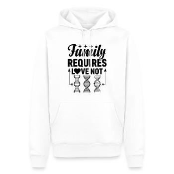 Familie Braucht Liebe Nicht Genetische Selektion - Männer Premium Bio Hoodie - Weiß - Vorne - Nico (187cm)