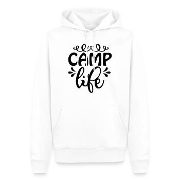 Camp Life - Men’s Premium Organic Hoodie - white - Front - Nico (187cm)