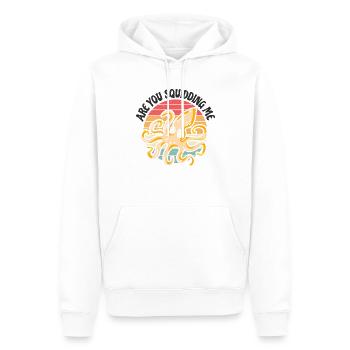Poulpe Poulpe Tentacule de mer Poulpe Poulpe Poulpe Poulpe - Sweat à capuche Premium bio Homme - blanc - Devant - Nico (187cm)