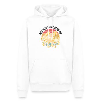 Poulpe Poulpe Tentacule de mer Poulpe Poulpe Poulpe Poulpe - Sweat à capuche Premium bio Homme - blanc - Devant - Nico (187cm)