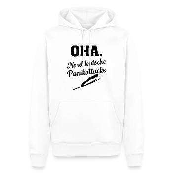Oha Norddeutsche Panikattacke Wintersport - Männer Premium Bio Hoodie - Weiß - Vorne - Nico (187cm)