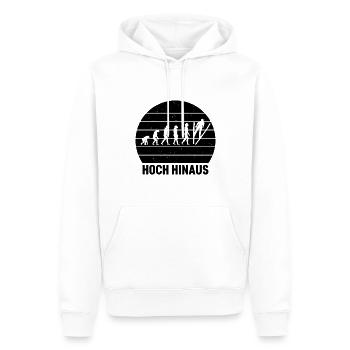 Hoch Hinaus Sonnenhintergrund Skispringen Winter - Männer Premium Bio Hoodie - Weiß - Vorne - Nico (187cm)