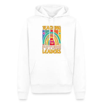 Enseignante au primaire Éducatrice de maternelle - Sweat à capuche Premium bio Homme - blanc - Devant - Nico (187cm)