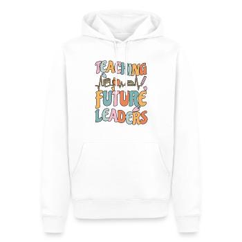 Enseignante au primaire Éducatrice de maternelle - Sweat à capuche Premium bio Homme - blanc - Devant - Nico (187cm)