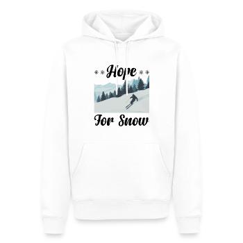 Hoffnung Auf Skispaß Im Schnee - Männer Premium Bio Hoodie - Weiß - Vorne - Nico (187cm)