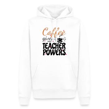 Enseignante au primaire Éducatrice de maternelle - Sweat à capuche Premium bio Homme - blanc - Devant - Nico (187cm)