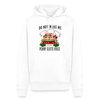 Casino Gambling Slot Machine à sous Jeu de cartes - Sweat à capuche Premium bio Homme - blanc - Devant - Nico (187cm)