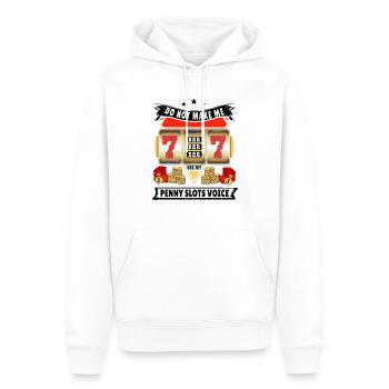 Casino Gambling Slot Machine à sous Jeu de cartes - Sweat à capuche Premium bio Homme - blanc - Devant - Nico (187cm)