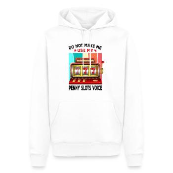 Casino Gambling Slot Machine à sous Jeu de cartes - Sweat à capuche Premium bio Homme - blanc - Devant - Nico (187cm)