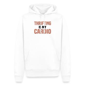 Magasin d’occasion Eco Hipster d’occasion - Sweat à capuche Premium bio Homme - blanc - Devant - Nico (187cm)