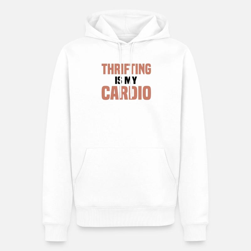 Secondhandladen Secondhand Öko Hipster Gebraucht - Männer Premium Bio Hoodie - Weiß