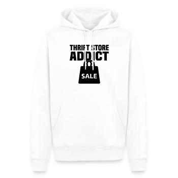 Magasin d’occasion Eco Hipster d’occasion - Sweat à capuche Premium bio Homme - blanc - Devant - Nico (187cm)