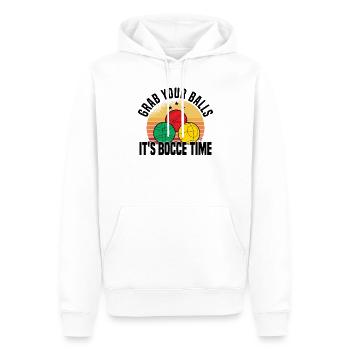 Boccia Petanque Boule Bocciaspieler Lyonnais - Männer Premium Bio Hoodie - Weiß - Vorne - Nico (187cm)
