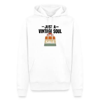 Magasin d’occasion Eco Hipster d’occasion - Sweat à capuche Premium bio Homme - blanc - Devant - Nico (187cm)