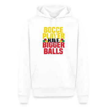 Boccia Petanque Boule Bocciaspieler Lyonnais - Männer Premium Bio Hoodie - Weiß - Vorne - Nico (187cm)