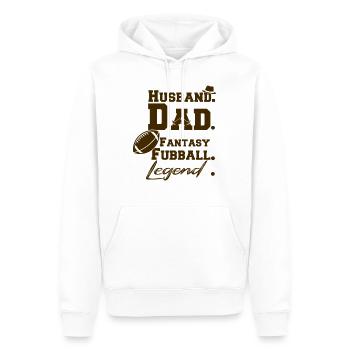Husband Dad Fantasy Fußball Legend Champion - Männer Premium Bio Hoodie - Weiß - Vorne - Nico (187cm)