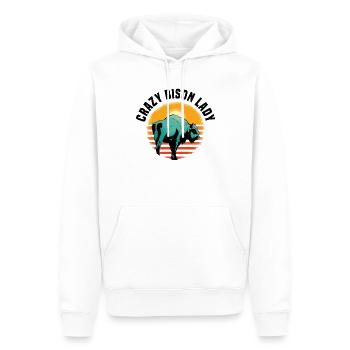 Buffle Bison Buffle Amérindien - Sweat à capuche Premium bio Homme - blanc - Devant - Nico (187cm)