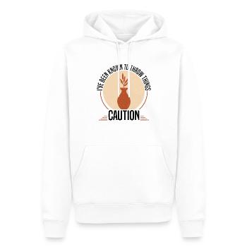 Poterie Argile Cours de poterie Poterie Getöpfert - Sweat à capuche Premium bio Homme - blanc - Devant - Nico (187cm)