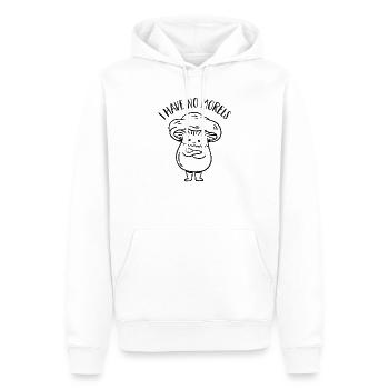 Cueilleur de champignons Chasseurs de champignons Amateurs de champignons Champignons Ferme de champignons - Sweat à capuche Premium bio Homme - blanc - Devant - Nico (187cm)