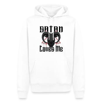 Satan Beelzebub Teufel Gothic Pentagram Mystisch - Männer Premium Bio Hoodie - Weiß - Vorne - Nico (187cm)