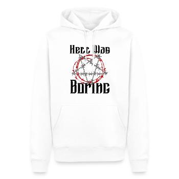 Satan Belzébuth Diable Gothique Pentagramme Mystique - Sweat à capuche Premium bio Homme - blanc - Devant - Nico (187cm)