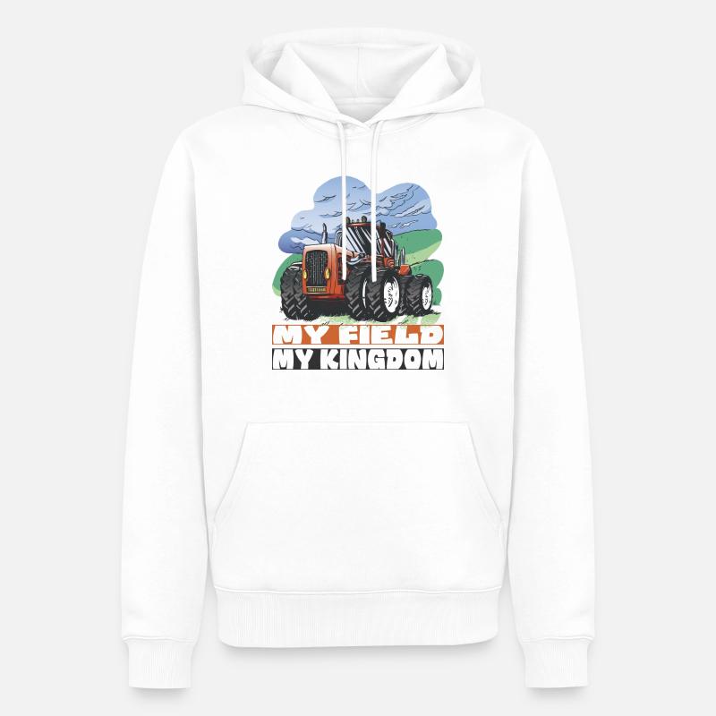 My field my kingdom - Sweat à capuche Premium bio Homme - blanc