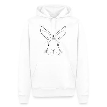Umrissener Kaninchenkopf - Männer Premium Bio Hoodie - Weiß - Vorne - Nico (187cm)