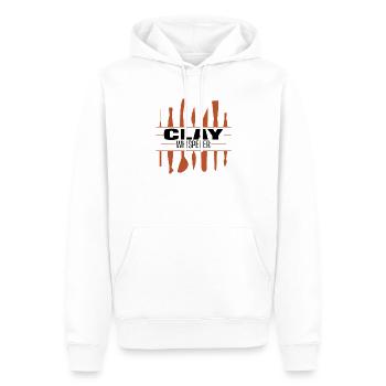 Poterie Argile Cours de poterie Poterie Poterie - Sweat à capuche Premium bio Homme - blanc - Devant - Nico (187cm)