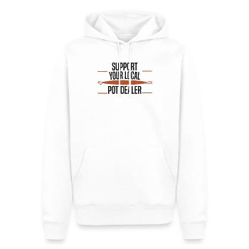 Poterie Argile Cours de poterie Poterie Poterie - Sweat à capuche Premium bio Homme - blanc - Devant - Nico (187cm)