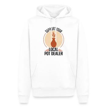 Poterie Argile Cours de poterie Poterie Poterie - Sweat à capuche Premium bio Homme - blanc - Devant - Nico (187cm)