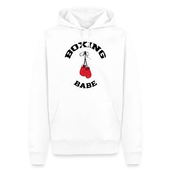 je peux pas j'ai BOXE BEST-SELLER 🌟🌟 - Sweat à capuche Premium bio Homme - blanc - Devant - Nico (187cm)