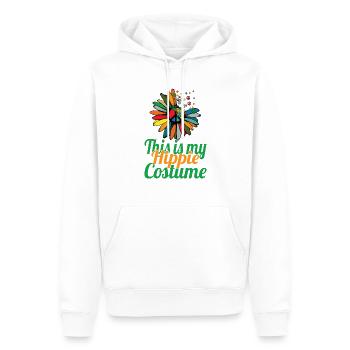 Hippie Peace Sign Peace Flowers Flower Child - Sweat à capuche Premium bio Homme - blanc - Devant - Nico (187cm)