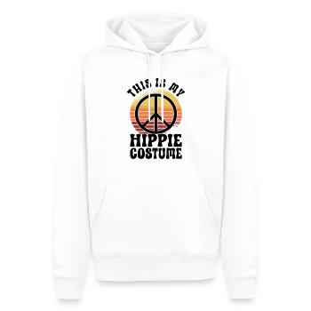 Hippie Peace Sign Peace Flowers Flower Child - Sweat à capuche Premium bio Homme - blanc - Devant - Nico (187cm)