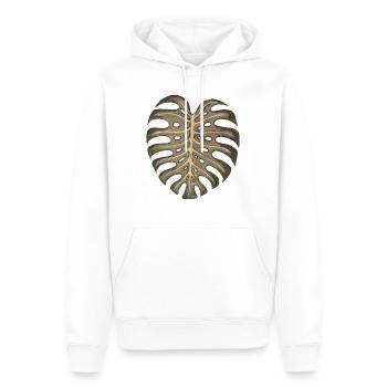 Monstera - Männer Premium Bio Hoodie - Weiß - Vorne - Nico (187cm)