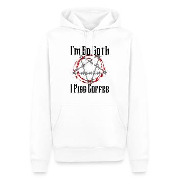 Satan Belzébuth Diable Gothique Pentagramme Mystique - Sweat à capuche Premium bio Homme - blanc - Devant - Nico (187cm)
