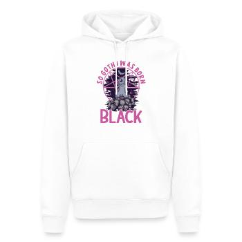 Satan Belzébuth Diable Gothique Pentagramme Mystique - Sweat à capuche Premium bio Homme - blanc - Devant - Nico (187cm)
