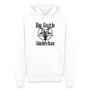 Satan Belzébuth Diable Gothique Pentagramme Mystique - Sweat à capuche Premium bio Homme - blanc - Devant - Nico (187cm)