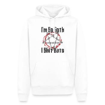 Satan Belzébuth Diable Gothique Pentagramme Mystique - Sweat à capuche Premium bio Homme - blanc - Devant - Nico (187cm)