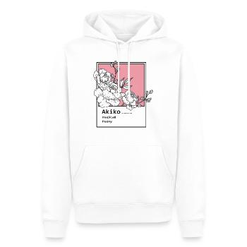 Pfingstrosen Akiko - Männer Premium Bio Hoodie - Weiß - Vorne - Nico (187cm)