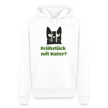 frühstück mit kater - Männer Premium Bio Hoodie - Weiß - Vorne - Nico (187cm)
