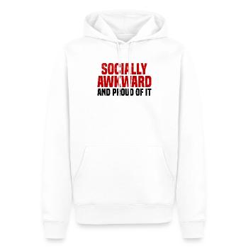 Misanthrope Antisocial Introvert - Men’s Premium Organic Hoodie - white - Front - Nico (187cm)