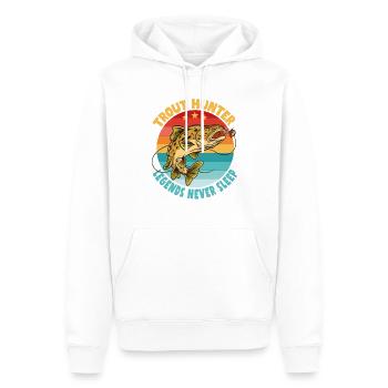 Fischen Forelle Lachs Fischer Angler Barsch - Männer Premium Bio Hoodie - Weiß - Vorne - Nico (187cm)