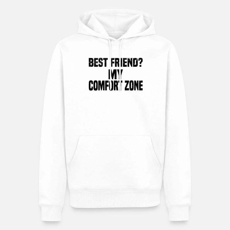 Misanthrope Antisocial Introverti - Sweat à capuche Premium bio Homme - blanc
