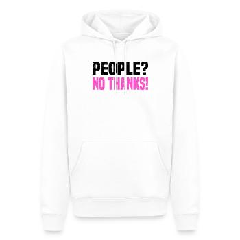 Misanthrop Menschenhasser Asozial Introvertiert - Männer Premium Bio Hoodie - Weiß - Vorne - Nico (187cm)